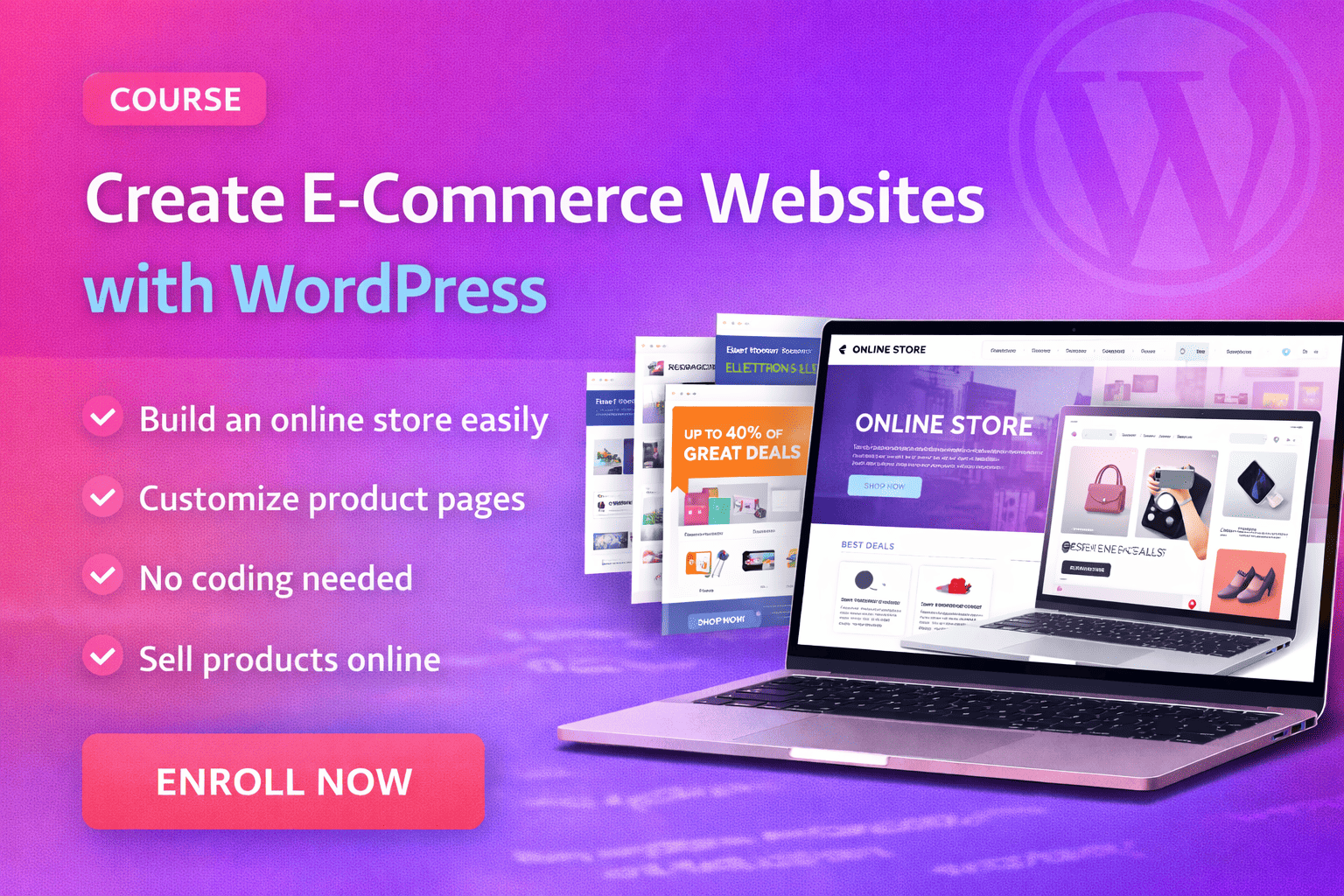 Create E-Commerce Websites with WordPress